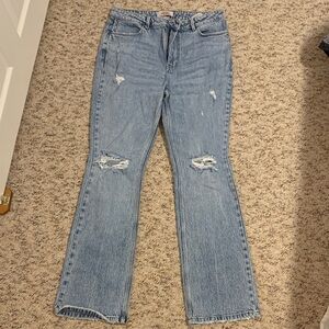 Wrangler Light Blue Distressed Flare Jeans